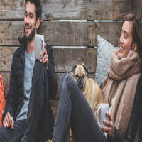 happy customer portrait man